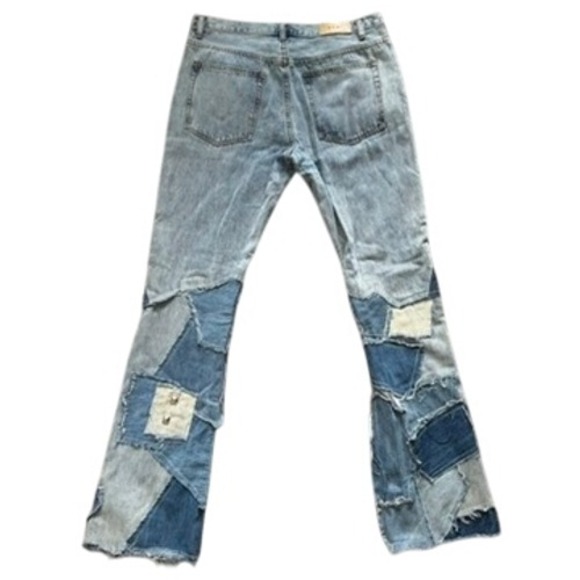 MNML Blue Patchwork Relaxed Jeans - Picture 7 of 10